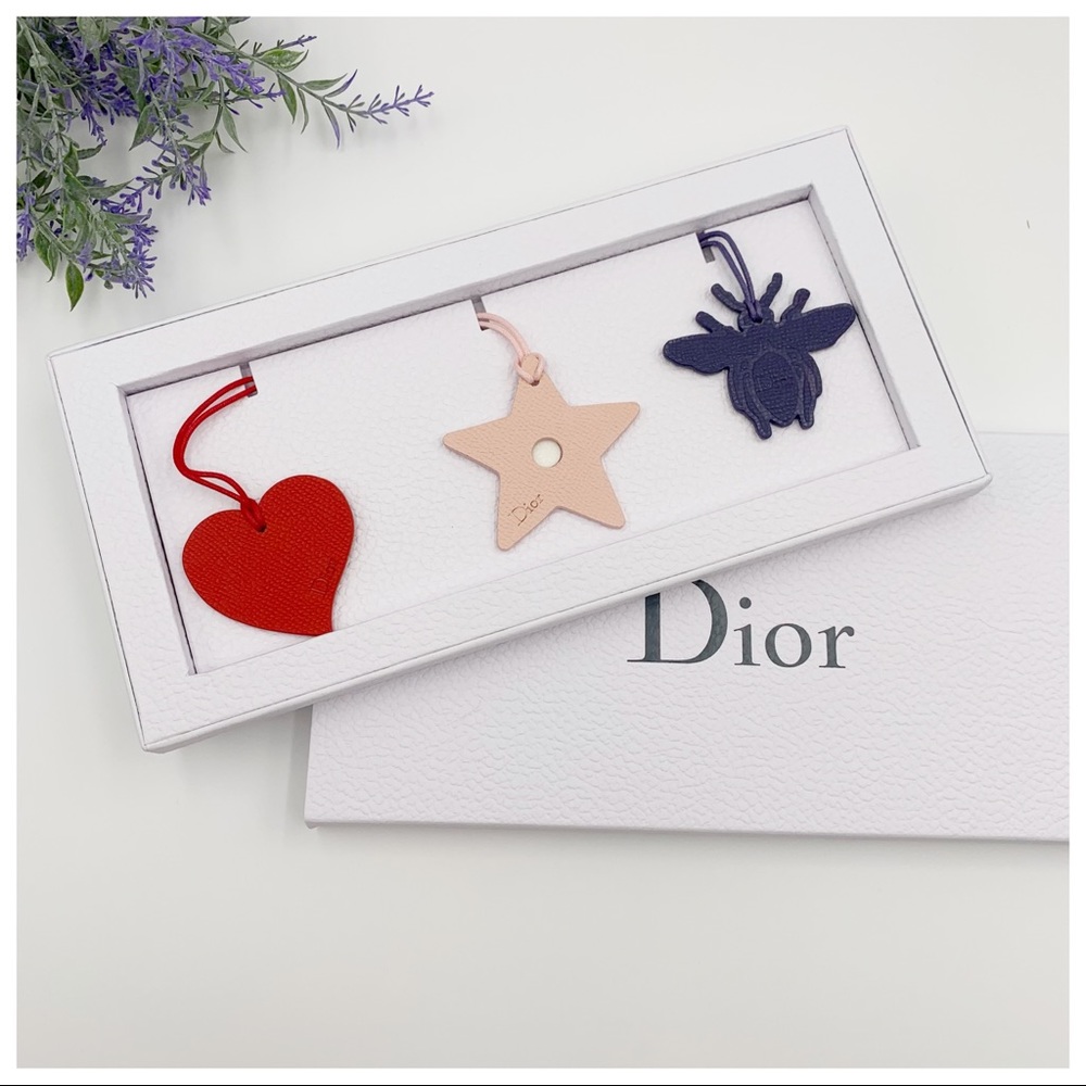 DIOR Leather Bag Charm Set Multicolor